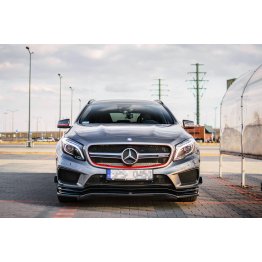 Накладка сплиттер на передний бампер на Mercedes GLA X156 45 AMG SUV